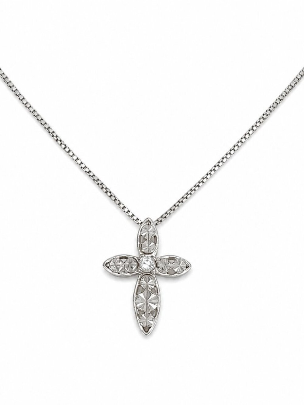 Sterling Silver 925 Chain w/Cross Pendant